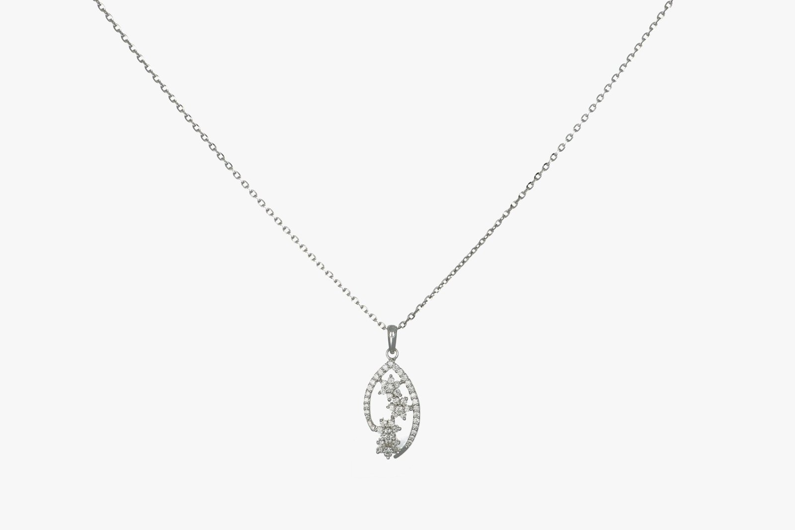 Framed Blossoms Diamond Pendant and Necklace | Imseeh