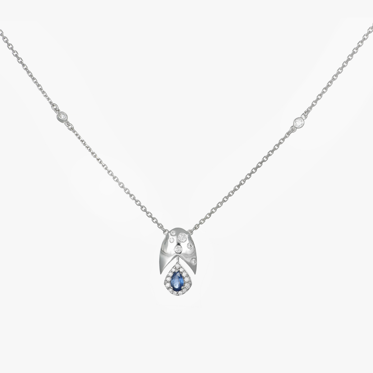 Peek-A-Boo Diamond Pendant Chain | Imseeh