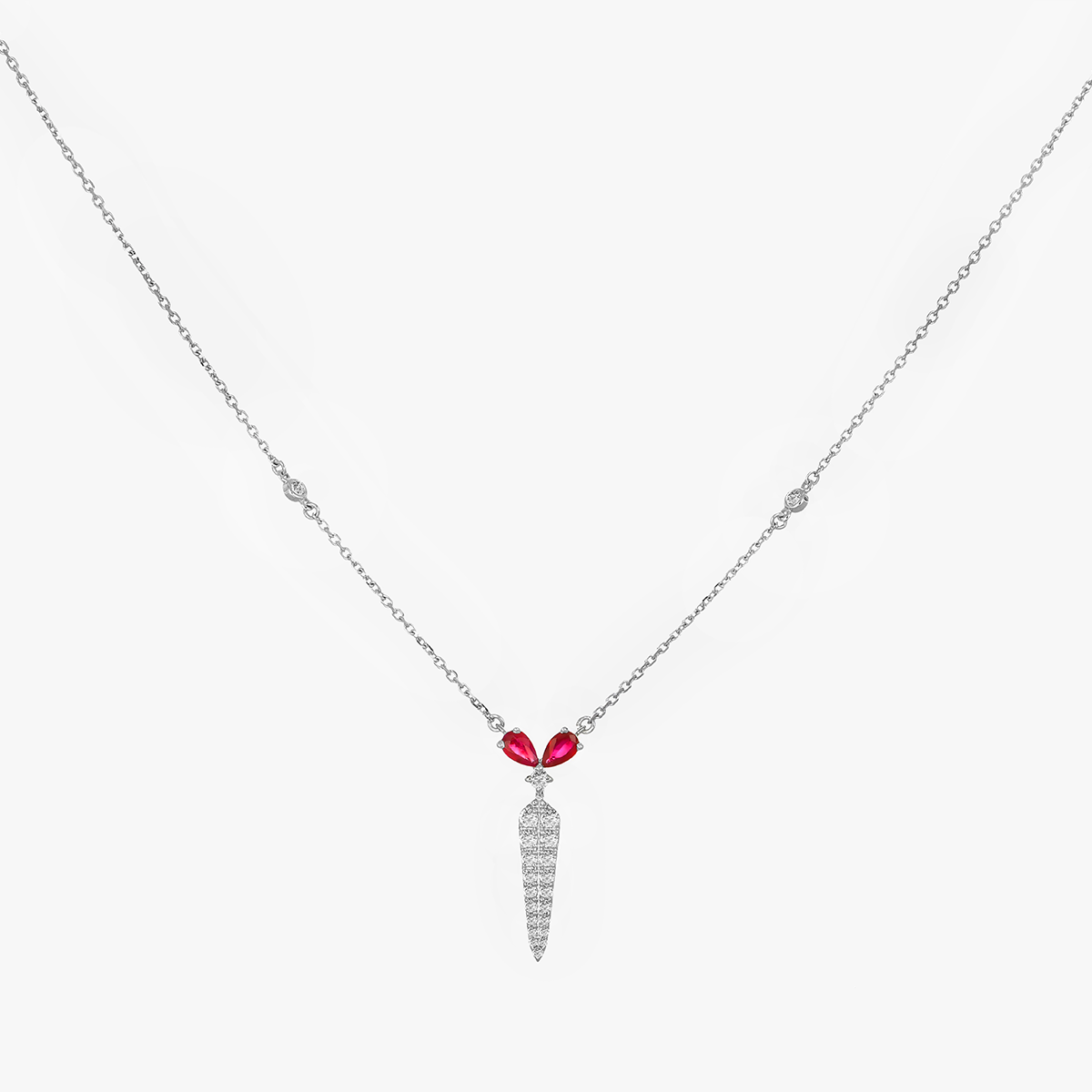 The Ruby Dagger Diamond Pendant Chain | Imseeh