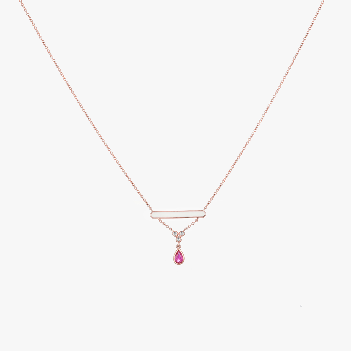 Bar and Drop Diamond Necklace | Imseeh