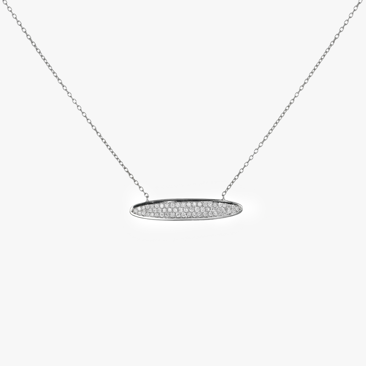 The Pointy Oval Diamond Necklace | Imseeh