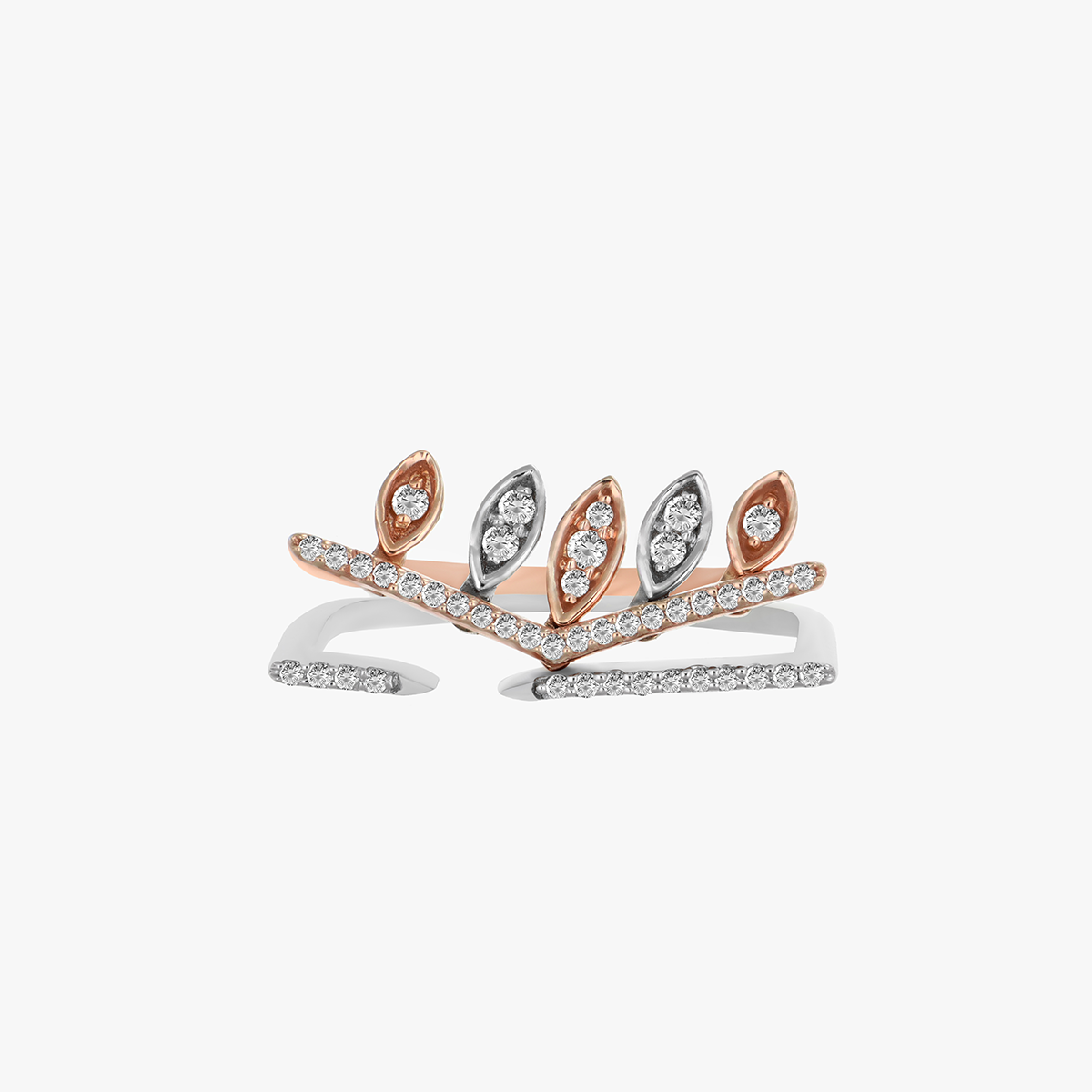 Twigs and Leaves Diamond Ring | Imseeh