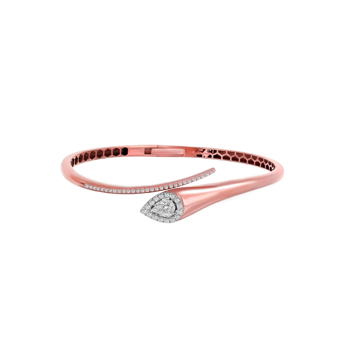 Pear on A Bangle Diamond Bangle