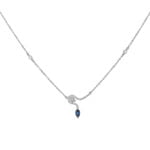 Slithering Sapphire Diamond Pendant Chain