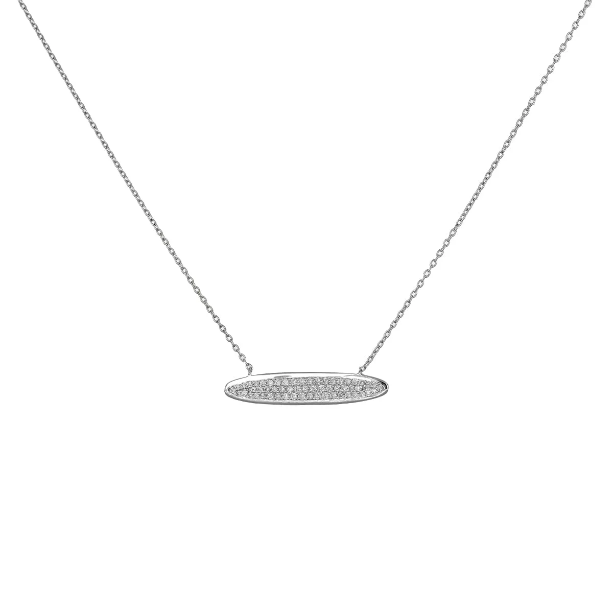The Pointy Oval Diamond Necklace
