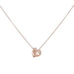Rose Heart Diamond Pendant Chain