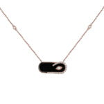 Onyx Diamond Pendant Chain