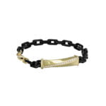 Nero Bar Diamond Bracelet with Gold