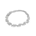 Tennis bracelet featuring a stunning combination of pear-shaped and round diamonds.