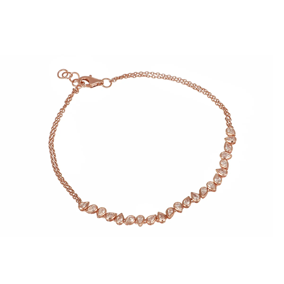 Pears in Rose Diamond Bracelet