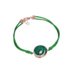 Green Eye Fabric Diamond Bracelet