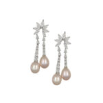 Iridescent Pearl Diamond Earrings