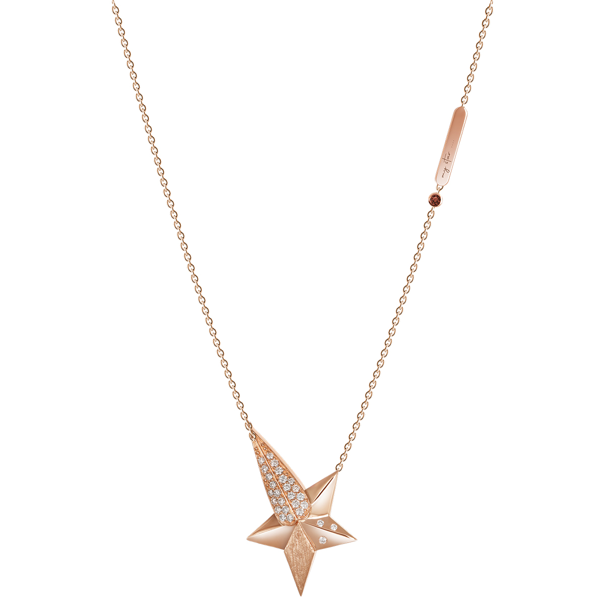 Garnet Star Necklace